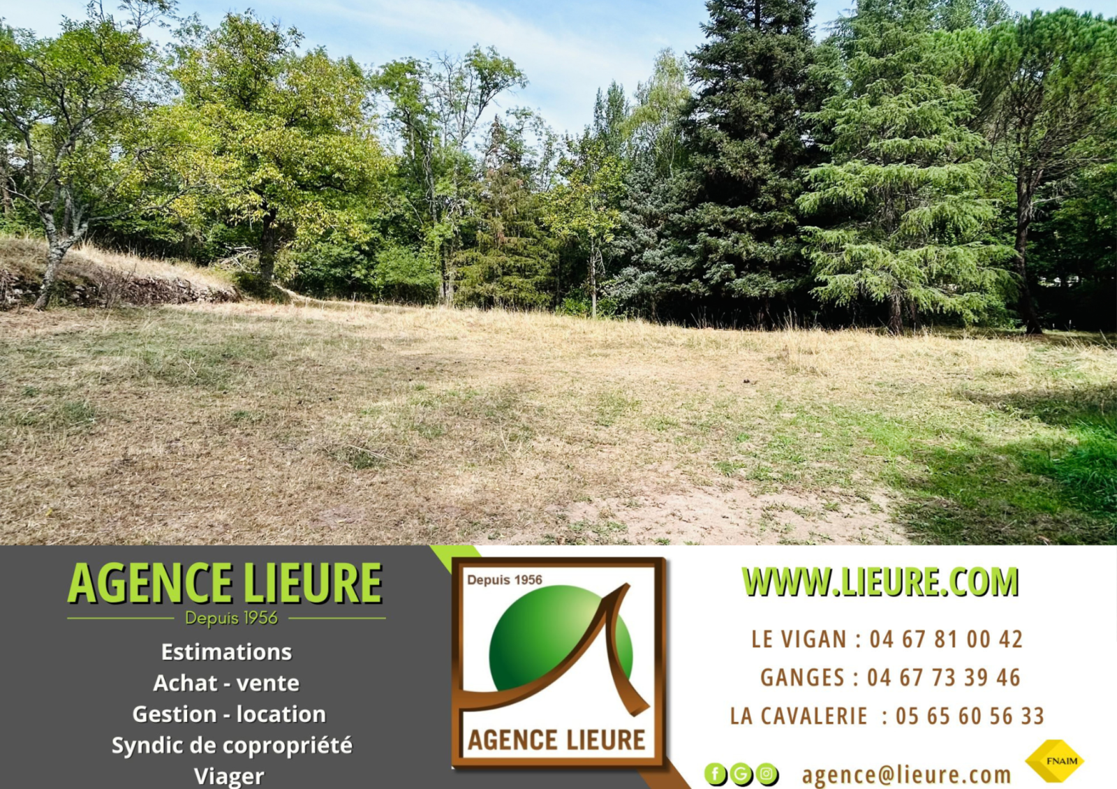 en cévennes, alzon, terrain en partie constructible, à vendre · 55 000 €